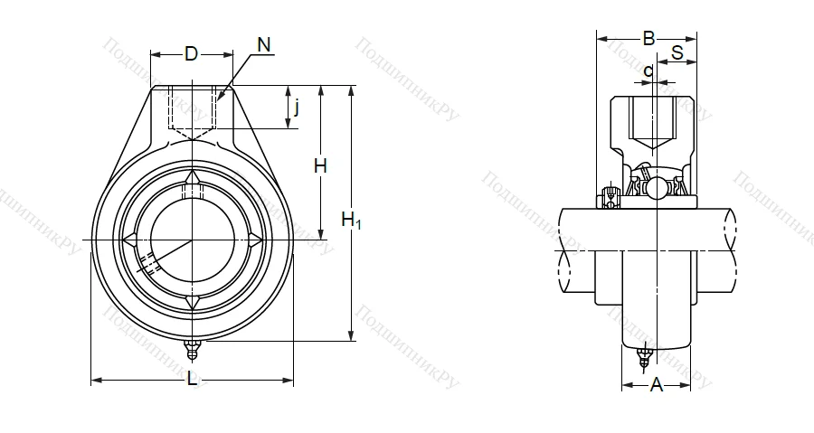 Подшипниковый узел UCHA 206 (UCHB 206) в Волжском