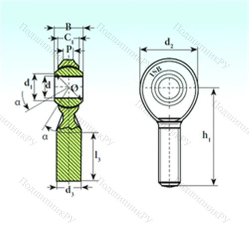 Подшипник скольжения сферический TSM.R 8.1