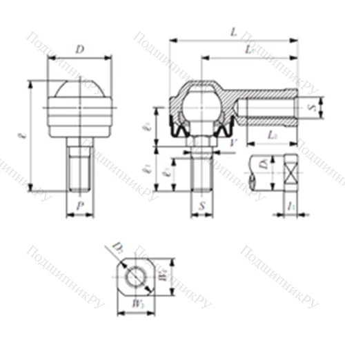 Подшипник скольжения сферический LHSA 10M