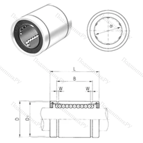 Подшипник шариковый линейный LM 20 от производителя  Samick