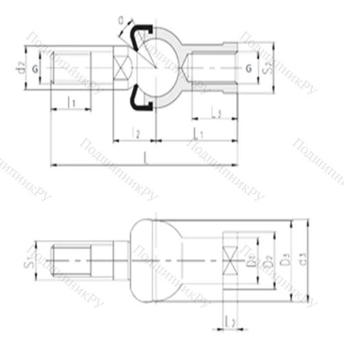 Подшипник скольжения сферический SQZL 6-RS