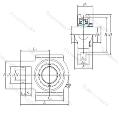 Подшипниковый узел шариковый радиальный UKT 317