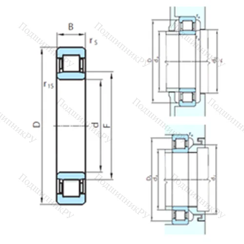 Подшипник роликовый радиальный NU 29/850