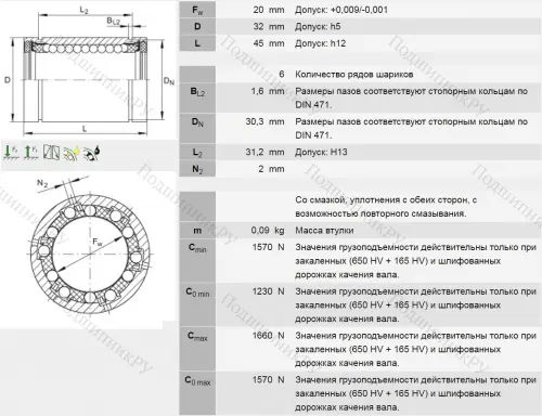 Подшипник KB 20 PP AS в Волжском