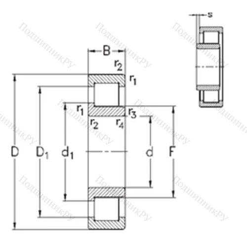 Подшипник роликовый радиальный NJ 2330-E-MPA