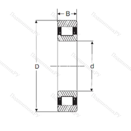 Подшипник роликовый радиальный LRJ 5 от производителя  SIGMA Подшипник роликовый радиальный LRJ 5 от производителя  SIGMA