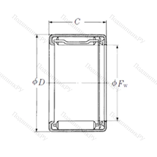 Подшипник игольчатый радиальный FJLT-2223