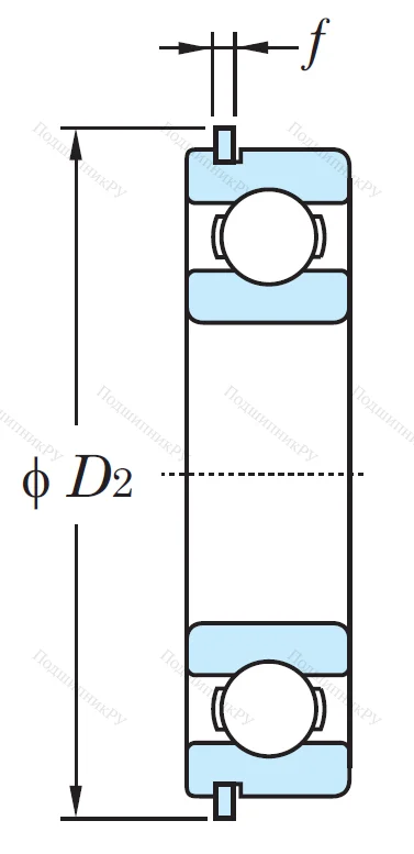 Однорядный шариковый подшипник 6313 NR
