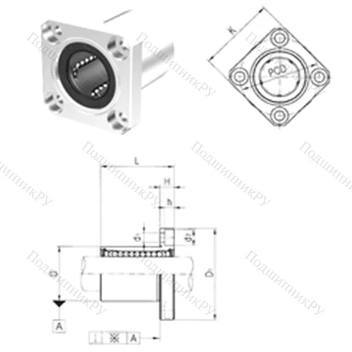 Подшипник шариковый линейный LMK 10 от производителя  Samick