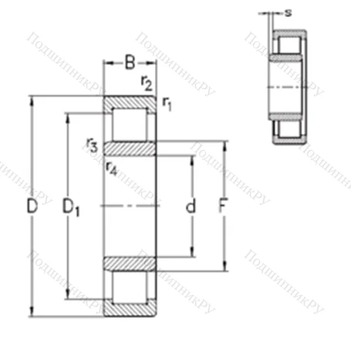 Подшипник роликовый радиальный NU 1088-M 6E-MA 6