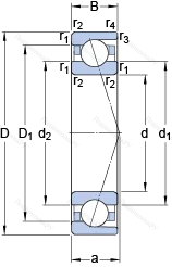 Подшипник 7008 CDTP/P 4B