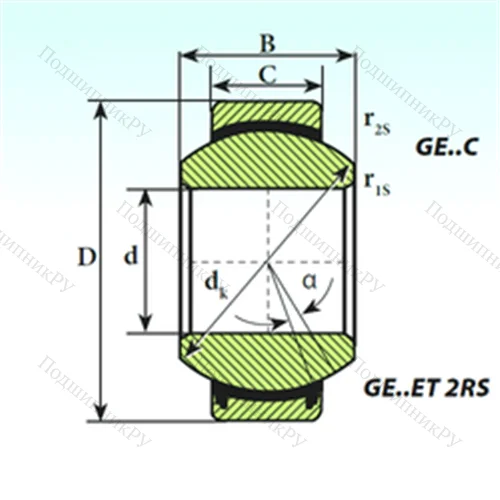 Подшипник скольжения сферический GE 15 C