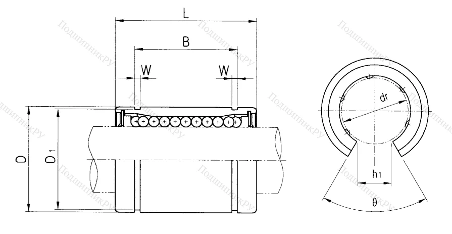 Подшипник LM 25 UU OP в Волжском