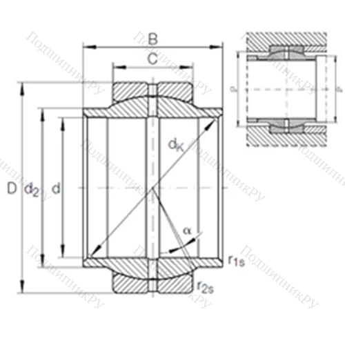 Подшипник скольжения сферический GE 25 LO