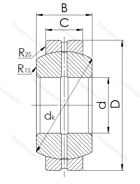 Шарнирный подшипник GE 55 ES в Волжском