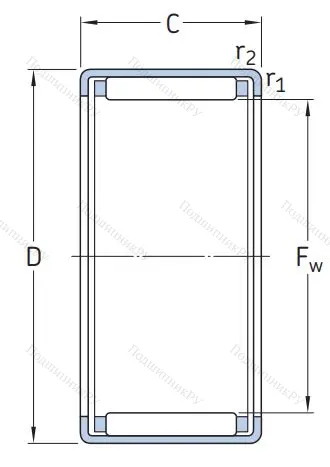Игольчатый подшипник HK 3038 от производителя  SKF Игольчатый подшипник HK 3038 от производителя  SKF
