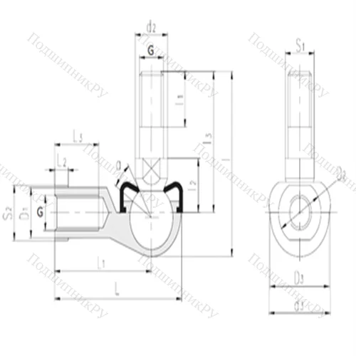 Подшипник скольжения сферический SQ 6-RS