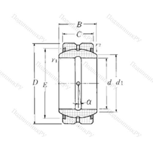 Подшипник скольжения сферический SA 1-20BSS