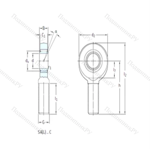 Подшипник скольжения сферический SAL 17C от производителя  SKF