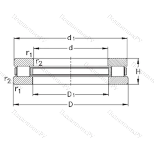 Подшипник роликовый упорный 81256-MB