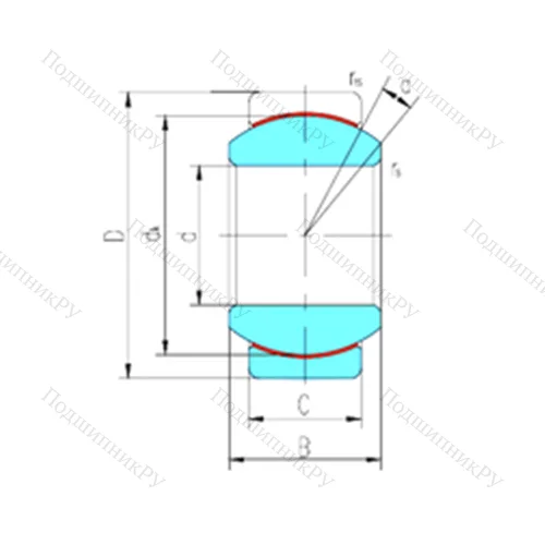 Подшипник скольжения сферический GE 60ET-2RS