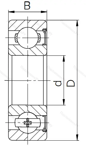 Шариковый однорядный подшипник 60312 (6312 Z) в Волжском