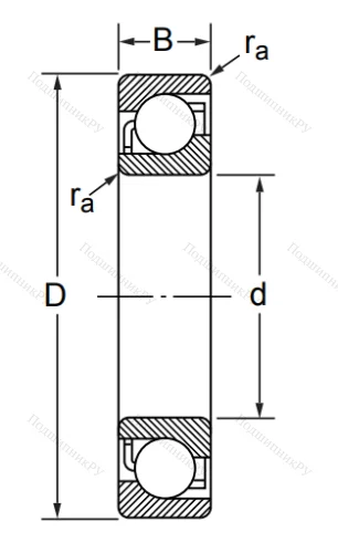 Радиально-упорный шариковый подшипник 7003 C/DT (436103 Е ГОСТ) в Волжском