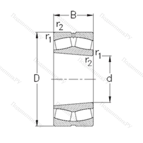 Подшипник роликовый радиальный самоцентрирующийся 23968-K-MB-W 33 от производителя  NKE