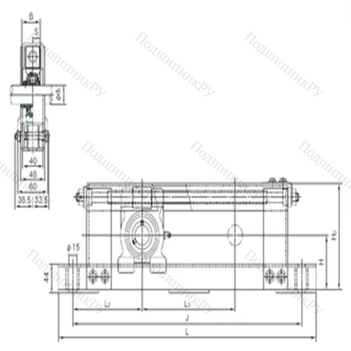 Подшипниковый узел шариковый радиальный UCTL 209+WL 200