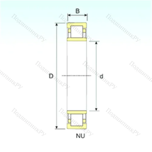 Подшипник роликовый радиальный NU 2344 от производителя  ISB