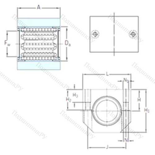 Подшипник шариковый линейный LUHR 16 от производителя  SKF