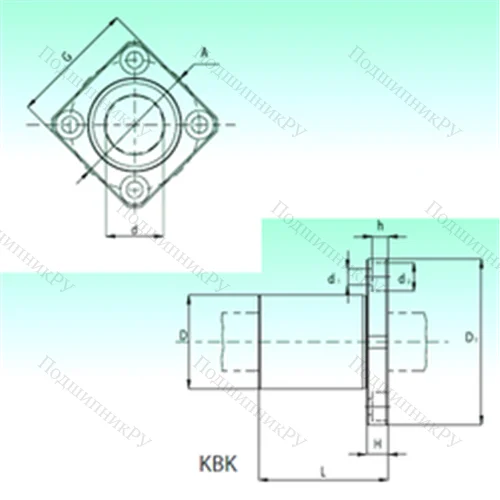 Подшипник шариковый линейный KBK 12 от производителя  NBS