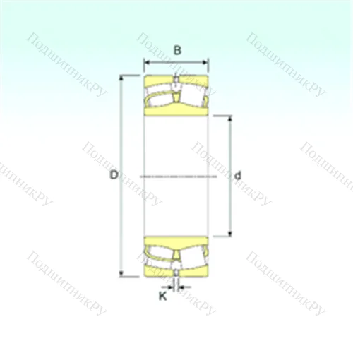 Подшипник роликовый радиальный самоцентрирующийся 241/630 от производителя  ISB