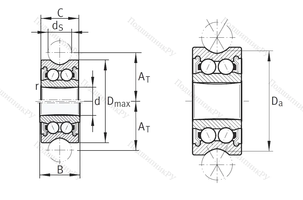 Подшипник LFR 5301-10 2Z