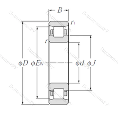 Подшипник роликовый радиальный N 2344 от производителя  NTN