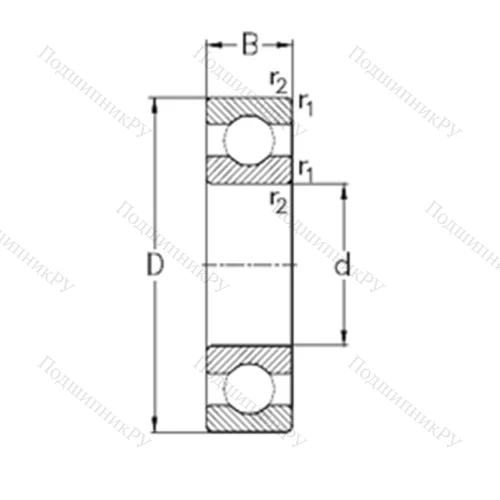 Подшипник шариковый радиальный 60/600-M