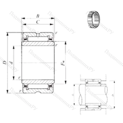Подшипник игольчатый радиальный TRI 7510845