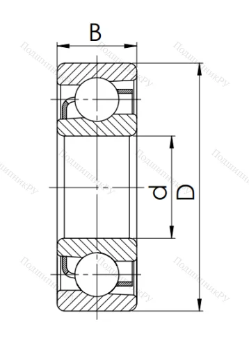 Радиально-упорный шариковый подшипник 46309 A (7309 AC) в Волжском
