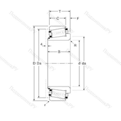 Подшипник роликовый радиально-упорный 184120/ 184200 от производителя  Gamet