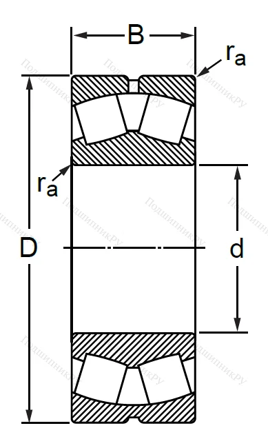 Сферический роликовый подшипник 30-3003122 АМН (23022 CAW 33C 3) в Волжском