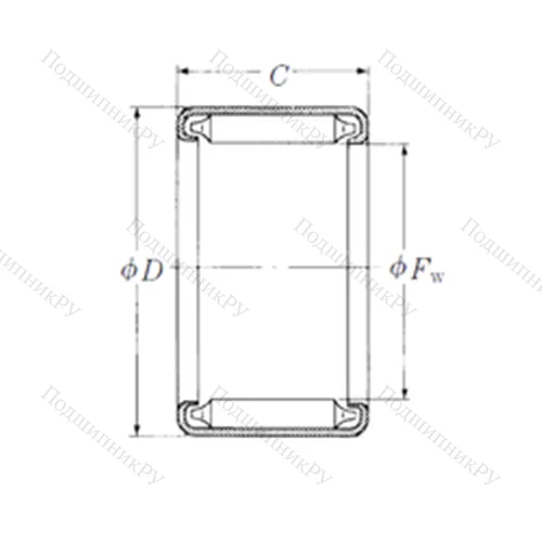 Подшипник игольчатый радиальный F-59 от производителя  NSK