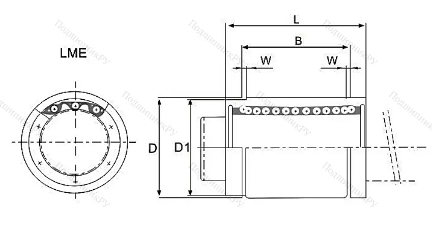 Подшипник LME 12 UU. KB 1232 UU в Волжском