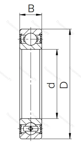 Шариковый однорядный подшипник  6-180100 C 17 (6000 2RS) в Волжском