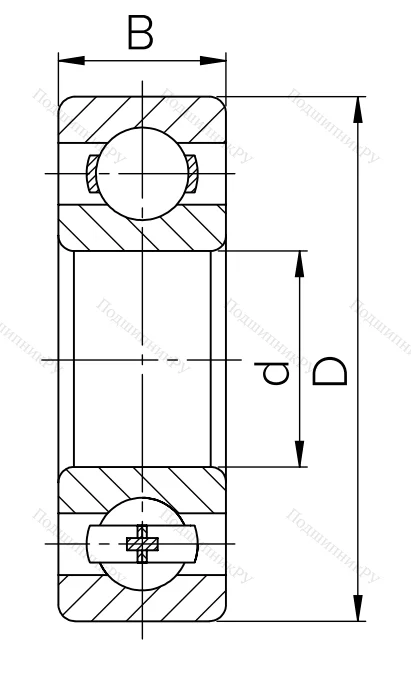 Шариковый однорядный подшипник 180308 T (6308 2RST) в Волжском