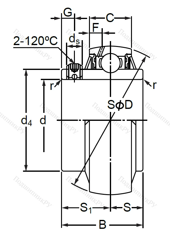 Корпусный подшипник MUC 209 в Волжском