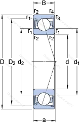 Подшипник S 71922 CD/P 4A