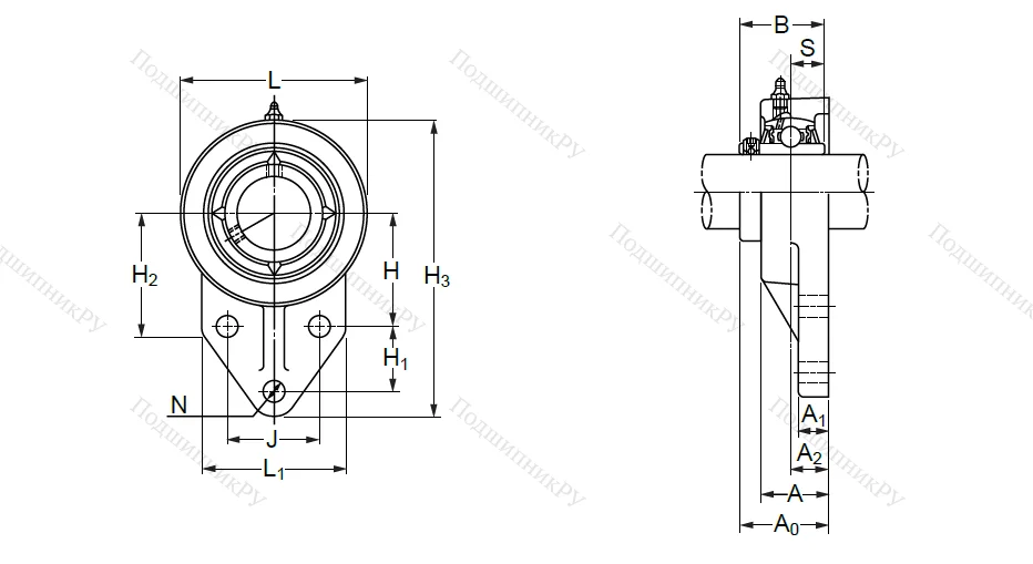 Подшипниковый узел UCFK 208 (UCFH 208) в Волжском