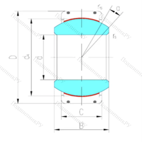 Подшипник скольжения сферический GEC 460XT