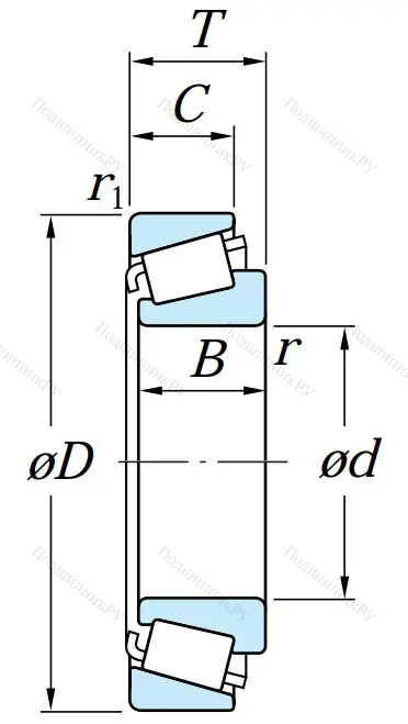 Конический роликовый подшипник