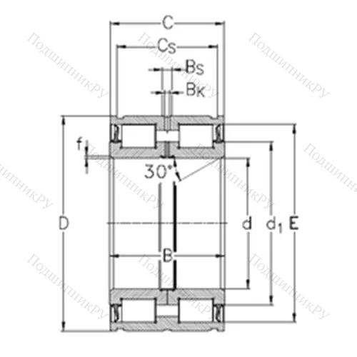Подшипник роликовый радиальный NNF 260-2LS-V от производителя  NKE